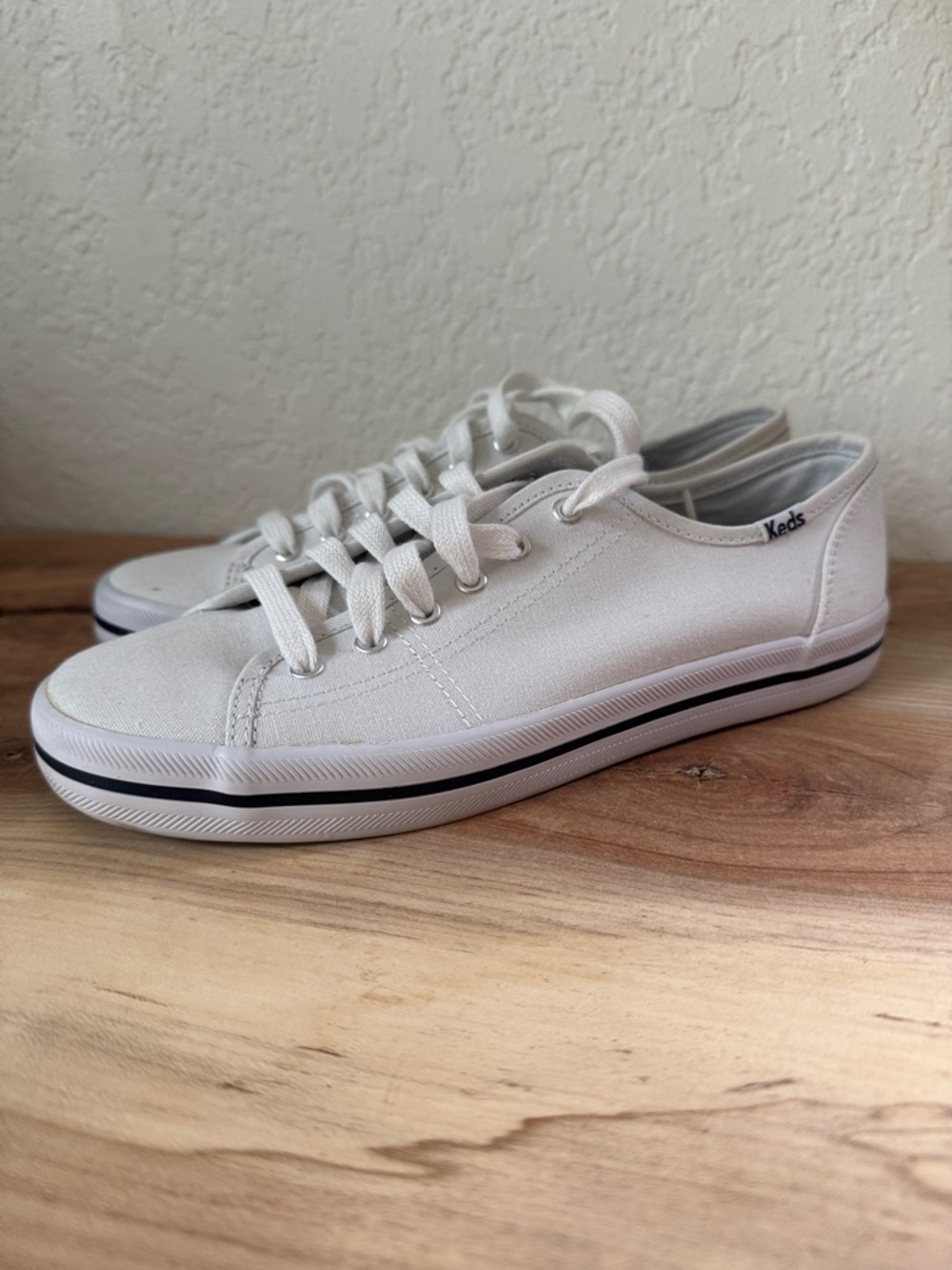Keds White Canvas Low-Top Sneakers